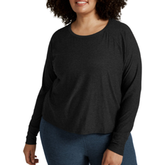 UV Protection - Women Tops Beyond Yoga Featherweight Daydreamer Pullover - Darkest Night