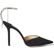 Jimmy Choo 40 Pumps Jimmy Choo Saeda 100 Suede - Black/Crystal