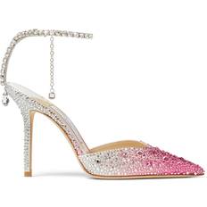 Jimmy Choo Saeda 100 - Candy Pink/Silver Crystal