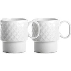 Sagaform Säker för mikrovågsugn Koppar & Muggar Sagaform Coffee & More White Mugg 25cl 2st