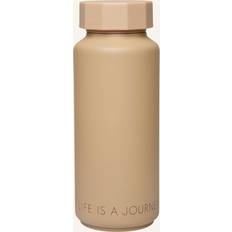 Beige Termoser Design Letters Bottle Thermos