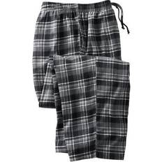 Black Sleepwear KingSize men's big & tall flannel plaid pajama pants pajama bottoms