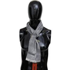 Missoni Mens Gray Floral Wool Unisex Neck Wrap Fringes Scarf Grey One