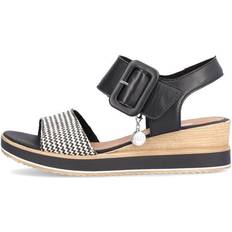 Remonte Femme Chaussures Remonte Rieker D6453-01 Jerilyn Womens Sandals Black Combi