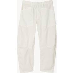 Nili Lotan Shon Mid-Rise Cropped Pants - Ivory