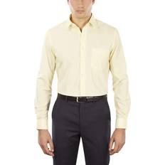 Men's Athletic Fit Poplin Dress Shirt - Lemon Glaze