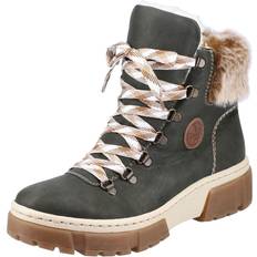 Rieker Femme Bottines en Dentelle Rieker Bottines À Lacets - Marron/Vert Foncé