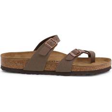 Birkenstock mocca Birkenstock Mayari Birkibuc Thong Sandals - Mocha