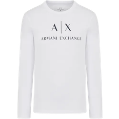 Armani Exchange AX Logo Long Sleeve T-shirt - White