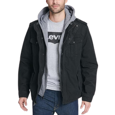 Levi's Washed Hooded Military Jacket - Black