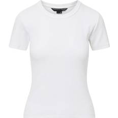 Veronica Beard Pruitt Ribbed Tee - White