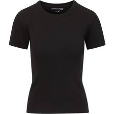 Veronica Beard Pruitt Ribbed Tee - Black