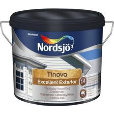 Fasadfärg vit 10l Nordsjö Tinova Excellent Exterior Träfärg White 10L