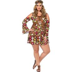 60-tallet Kostymer & Klær Leg Avenue Women's Plus Size Starflower Hippie Costume