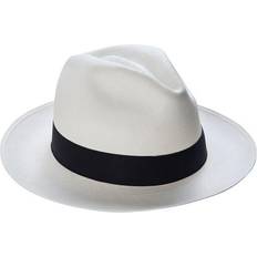 Décennies Chapeaux White Fedora Mobster Costume Hat