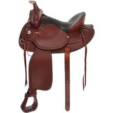 Leather Horse Saddles King Series Draft Saddle - Brown