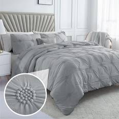 Monochrome Bedspreads Pintuck Bedspread Grey (238.8x228.6cm)