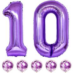 Purple Number Balloons Number Balloons 10 Purple