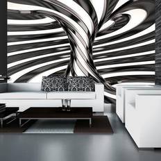 Fototapet Black And White Swirl 100 x 70