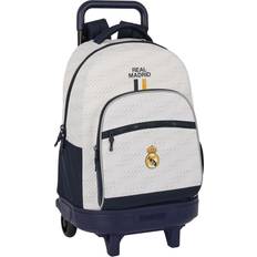 Bianco Astucci per matite Real Madrid C.F. Schulrucksack mit Rädern Weiß 33 X 45 X 22 cm