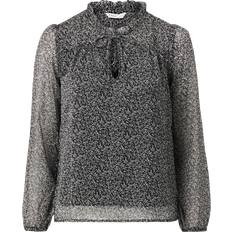 Only Onlditsy L/S Blouse WVN Noos - Black/AOP