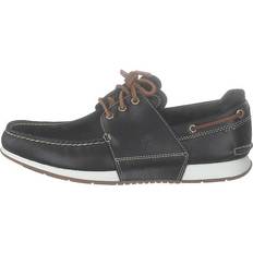 43 ½ Zapatos náuticos Timberland Heger's Bay 3 Eye Boat Black Male