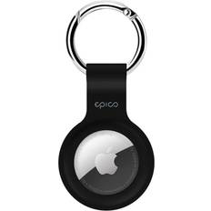 Epico Mobiltilbehør Epico Epico AirTag Silikone Cover m. Nøglering Sort