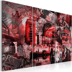 Rouge Arts encadrés Artgeist Tableau Londres Rouges-Taille L 60 x H 40 cm Art encadré