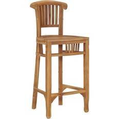 vidaXL Chair Solid Teak Wood Brown Bar Stool