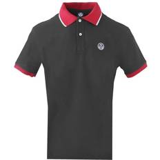 North Sails Herr Pikétröjor North Sails Contrast Collar Polo Shirt - Black