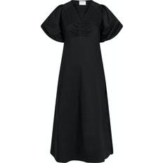 Neo Noir Midi Dresses - Black