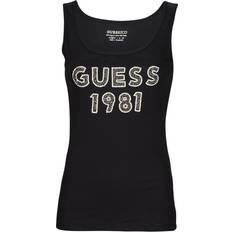 Guess Donna Canottiere Guess LOGO Tank Top - Nero