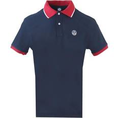 North Sails Herr Pikétröjor North Sails Contrast Collar Polo Shirt - Navy Blue