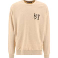 Linen Sweaters Palm Angels Men's Monogram Crew Sweatshirt - Beige