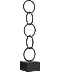 Metal Figurines Gift Decor Black Metal Decorative Figure Rings Figurine
