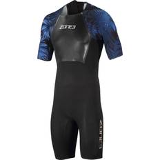 Zone3 Short Sleeve Trisuit Blau Schwarz L Mann