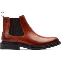 Base Denson mens leather chelsea boots burnt tan