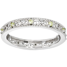 Harmony Stackable Ring - Silver/Peridot