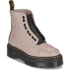 Beige - Femme Bottines en Dentelle Dr. Martens Sinclair Milled Nappa Leather Platform Boots - Grey