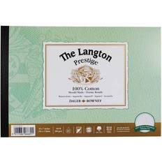 Green Watercolor Paper Daler-Rowney The Langton Prestige Cold Press "Not" Watercolour Pad 10x7" 12 Sheets