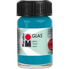 Blue Glass Colours Marabu GLAS Paint 15ml Petrol