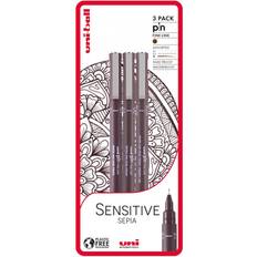 Uni PIN Sensitive Sepia Fineliners 3 Pack