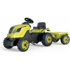Pedal Cars Smoby Farmer XL Green Tractor And Trailer