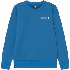 Multicolor Sudaderas Converse Sudadera Wordmark Crew Azul Infantil - Azul