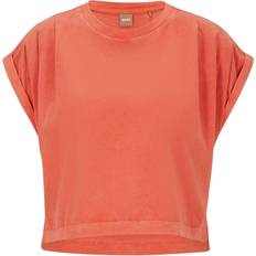 HUGO BOSS Ekologiskt material T-shirts HUGO BOSS Dam C_epleats T_Shirt, Bright Orange821