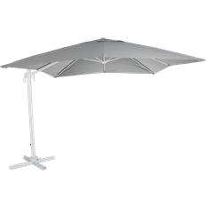 Aluminium - Beige Parasoll Brafab Linz frih parasoll 3x3 vit/grå 300cm