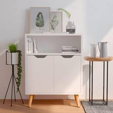 Madie vidaXL Credenza Bianco Lucido 60x30x72 cm In Legno Multistrato Madia