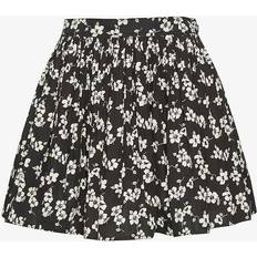 Polo Ralph Lauren Women Skirts Polo Ralph Lauren Womens 1380 Romantic Hibiscus Floral-print Cotton-blend Skirt