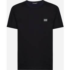 Dolce & Gabbana Black Tops Dolce & Gabbana Black Bonded T-shirt