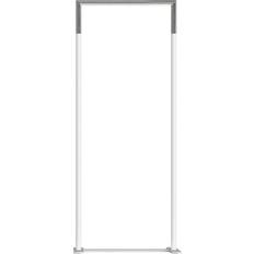 Meubles Frost Portant C-stand Bukto 600 x 1500 mm Blanc/poli Porte-manteau